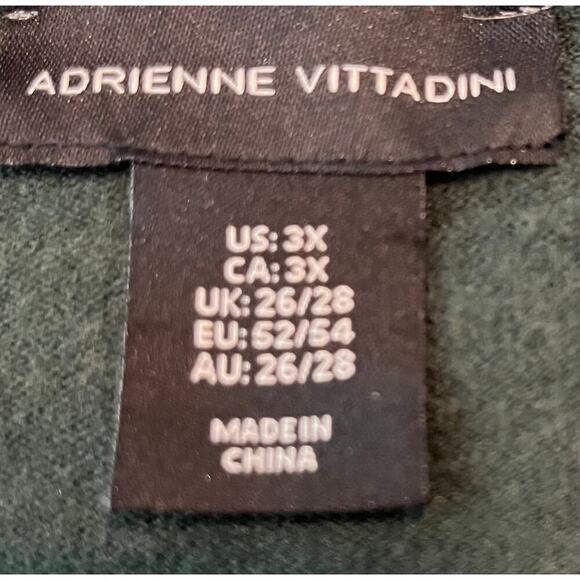 ADRIENNE VITTADINI LONG SLV PULL-OVER VELOUR SWEATER/TOP, WOMEN, 3X-GREEN SILVER - Picture 10 of 11